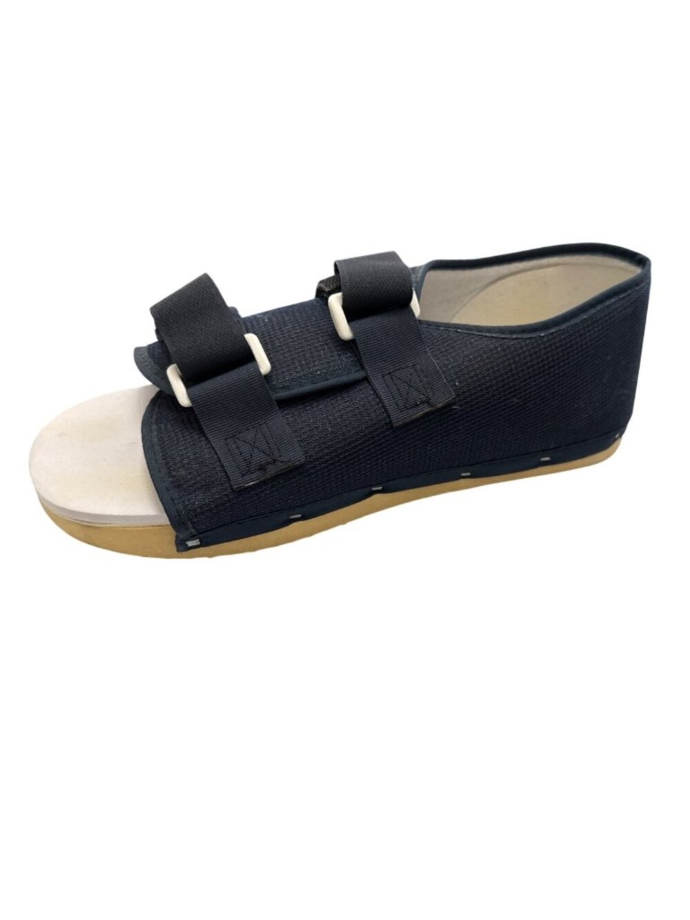 Post-Op Shoe With Adjustable Straps For Recovery  Unisex  Navy & Tan Design